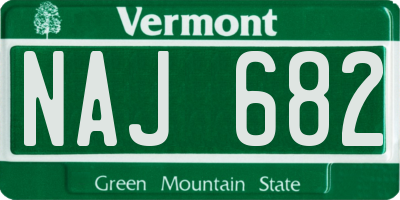 VT license plate NAJ682