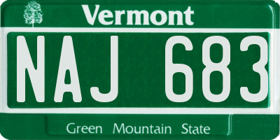 VT license plate NAJ683