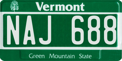 VT license plate NAJ688