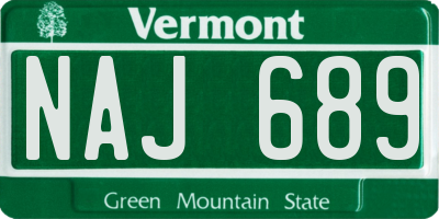 VT license plate NAJ689