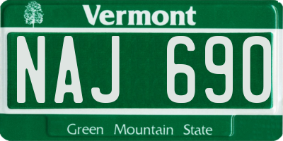 VT license plate NAJ690