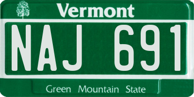 VT license plate NAJ691
