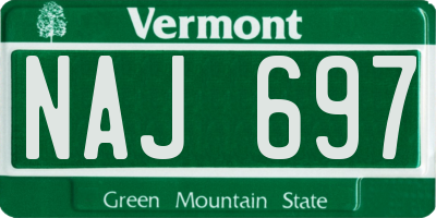 VT license plate NAJ697