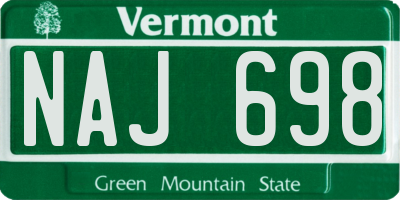 VT license plate NAJ698