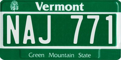 VT license plate NAJ771