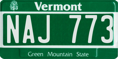 VT license plate NAJ773