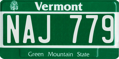 VT license plate NAJ779