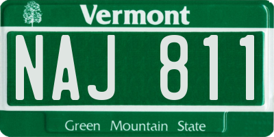 VT license plate NAJ811