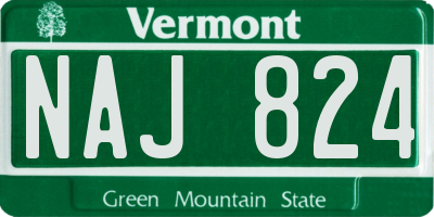 VT license plate NAJ824