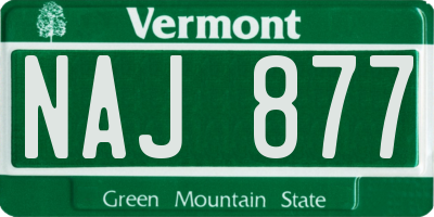 VT license plate NAJ877