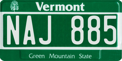 VT license plate NAJ885