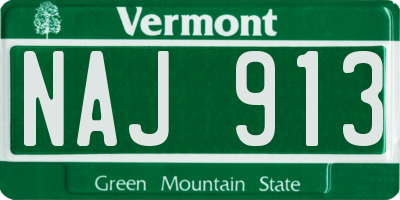 VT license plate NAJ913