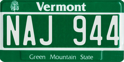 VT license plate NAJ944