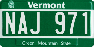 VT license plate NAJ971