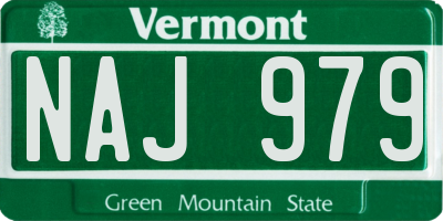 VT license plate NAJ979