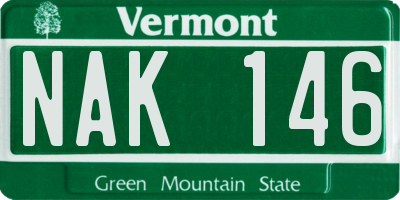 VT license plate NAK146