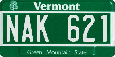 VT license plate NAK621