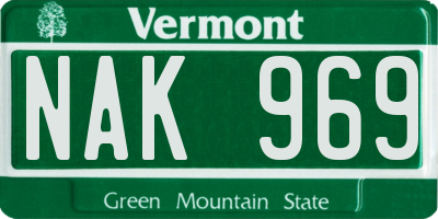 VT license plate NAK969