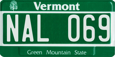 VT license plate NAL069