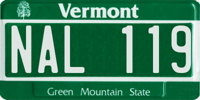 VT license plate NAL119