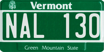 VT license plate NAL130