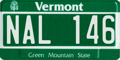 VT license plate NAL146