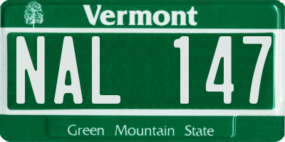 VT license plate NAL147
