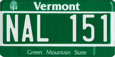 VT license plate NAL151