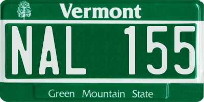 VT license plate NAL155