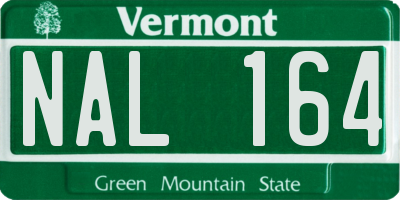 VT license plate NAL164