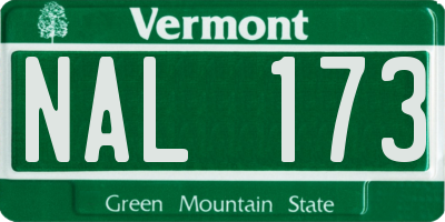 VT license plate NAL173
