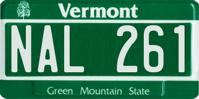 VT license plate NAL261