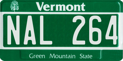 VT license plate NAL264