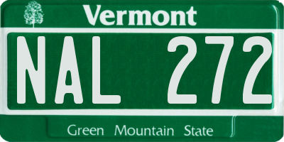 VT license plate NAL272