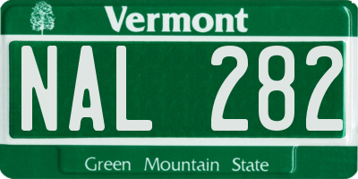 VT license plate NAL282