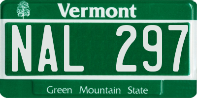 VT license plate NAL297