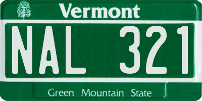 VT license plate NAL321