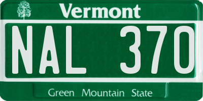 VT license plate NAL370