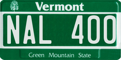 VT license plate NAL400