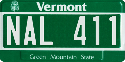 VT license plate NAL411