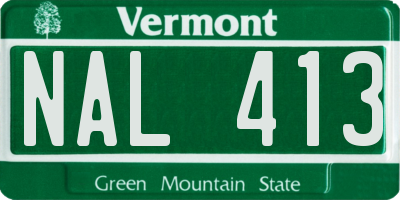 VT license plate NAL413