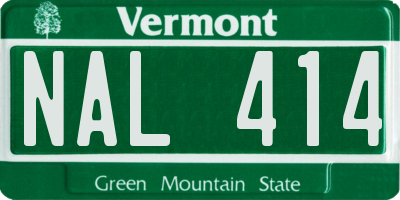 VT license plate NAL414