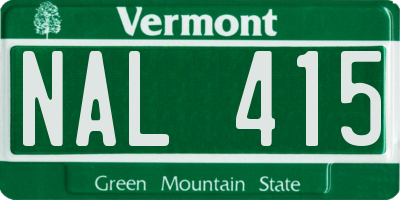 VT license plate NAL415