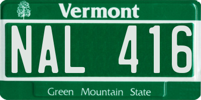 VT license plate NAL416