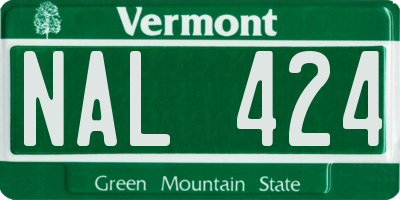 VT license plate NAL424
