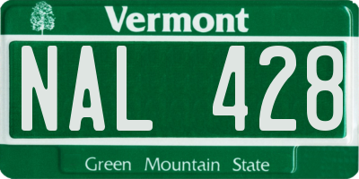VT license plate NAL428