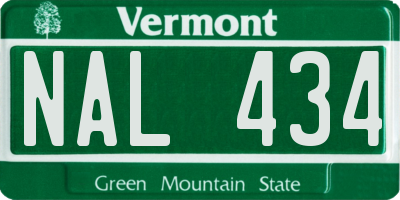 VT license plate NAL434