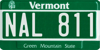 VT license plate NAL811