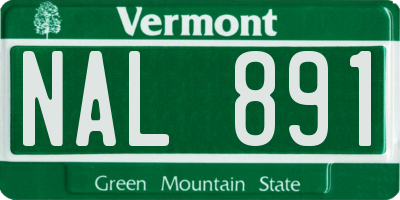 VT license plate NAL891