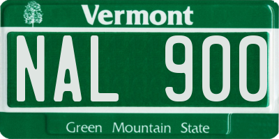 VT license plate NAL900